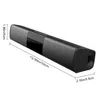 A black soundbar with dimensions indicated by measurement lines and text. Produktbild-Vorschau