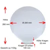 Kugelglas Lampenglas Ø 250mm Weiß glänzend Ersatzglas rund Produktbild-Vorschau 2