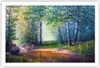 Poster - Poster ohne Rahmen - Wiese Wasser Baum - 91,5x61 Produktbild-Vorschau 1
