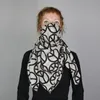 Baumwolltuch - Peace Muster 10 cm beige - schwarz - Produktbild-Vorschau 8