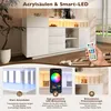 STILVORA Sideboard mit LED und Acryl-Stützen, Kommode mit 4 Produktbild-Vorschau 6