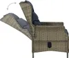 Poltrona da giardino regolabile con cuscini in poly rattan Anteprima dell’immagine prodotto 3