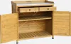 An open wooden potting table with two doors and two drawers, set against a white background. Anteprima dell’immagine prodotto