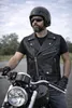 PAULGOS gilet in pelle biker cowl club waistcoat chopper Anteprima dell’immagine prodotto 10