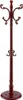 A wooden coat rack with multiple hooks and a round base, presented against a white background. Anteprima dell’immagine prodotto