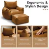 AIORBER Sitzsack Sessel mit Hocker Ergonomisches Bodensofa Produktbild-Vorschau 4