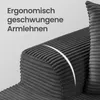 VASAGLE Modulares Sofa, Ecksofa mit Liege links, 244 cm Produktbild-Vorschau 4