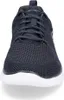 A front view of a navy blue Skechers shoe with a white sole. Produktbild-Vorschau