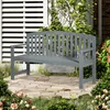 Gartenbank 2-Sitzer Tannenholz, 143x51x85 cm, Grau, Produktbild-Vorschau 4