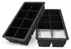 Two black silicone ice cube trays are shown, one empty and one with ice cubes. Náhled obrázku produktu