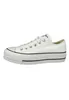 A white Converse Chuck Taylor All Star Lift Ox sneaker is shown from the side against a white background. Voir les images du produit