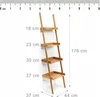 Relaxdays Leiterregal Bambus, HxBxT:176x44x37cm, 4-stufig, Produktbild-Vorschau 6