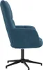 vidaXL Poltrona relax in velluto blu Anteprima dell’immagine prodotto 4