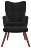 vidaXL Relax kreslo s taburetkou Black Velvet Náhľad obrázku produktu 2