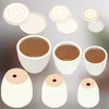 KOTARBAU® Lot de 3 pots de fleurs avec soucoupes, blanc  ⌀ Voir les images du produit 6