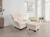Ohrensessel mit Hocker Landhausstil Polster-TV-Lesesessel Produktbild-Vorschau 2