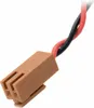 A close-up shot of a brown electrical connector with red and black wires. Produktbild-Vorschau