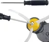 A screwdriver is shown being used to attach a side brush module to a robot vacuum cleaner. Náhľad obrázku produktu