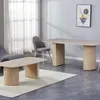 HOOZ Couchtisch & Esstisch Set Keramik Travertin-Optik – Produktbild-Vorschau 7
