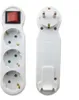 3-Fach EU Steckdosenadapter Mit Schalter,3-fach Rund Produktbild-Vorschau 1