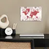 MuchoWow® Poster Weltkarte - Rosa - Weiß 30x20 cm - Plakate Produktbild-Vorschau 3