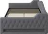 Sweiko Letto da giorno imbottito 140x200 con cintura LED e Anteprima dell’immagine prodotto 19