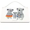 Mr. & Mrs. Panda Schild Koala Familie DIN A5 - Weiß - Produktbild-Vorschau 2