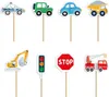 Topper Tortendekoration CARS Cars Schilder 8Stk. Produktbild-Vorschau 7