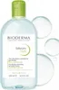 A bottle of Bioderma Sébium H2O Purifying Cleansing Micellar Water is shown against a white background with water droplets. Anteprima dell’immagine prodotto