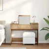 vidaXL Make-up tafel, Artisan eikenhout, 100 x 45 x 76 cm Productafbeelding-voorbeeld 4