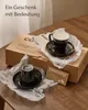 Zestaw 6 czarnych filiżanek do espresso Cosumy z spodkami – Podgląd zdjęcia produktu 6