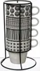 SG Secret de Gourmet Kaffeetassen 4er-Set Bohemia mit Anteprima dell’immagine prodotto 5