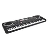 A black electronic keyboard with white keys is shown from a slightly elevated side angle against a white background. Náhled obrázku produktu