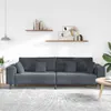 vidaXL Sofa Dunkelgrau 250 x 77 x 76 cm Samt Produktbild-Vorschau 3