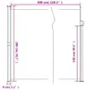 vidaXL Tenda laterale estensibile Verde scuro 200x300 cm Anteprima dell’immagine prodotto 8