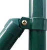 A close-up view of a green metal joint connecting two poles, secured with a gold screw. Náhľad obrázku produktu