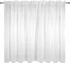 A white sheer curtain hanging on a curtain rod. Produktbild-Vorschau