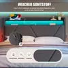Sweiko Modernes Polsterbett – Kopfteil mit LED und Produktbild-Vorschau 8