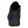 The back view of a blue leather boot. Produktbild-Vorschau