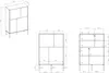 Selsey Bellezo - Credenza a quattro ante, altezza 95 cm, Anteprima dell’immagine prodotto 5