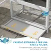 Vogelvoliere mit 3 Tš¹ren, Haus und Schale, Holz und Produktbild-Vorschau 5