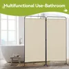 A bathroom scene with a bathtub and a room divider. Náhled obrázku produktu