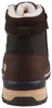 Auf dem Bild ist ein brauner Stiefel zu sehen der von der rechten Seite abgebildet ist. Der Stiefel hat eine leichte Absatzform und zeigt eine Schnürung im vorderen Bereich. Produktbild-Vorschau