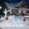 COSTWAY Verlichte rendier met slee, kerstfiguur, Productafbeelding-voorbeeld 2