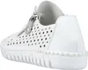 A white Rieker women's sneaker shown from the side and slightly from the back. Voir les images du produit