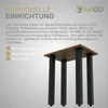 HAGO24 Tischbeine Set 4 Stück Möbelfuß Stahl Schwarz 8x8cm Produktbild-Vorschau 5