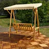 Balançoire hollywoodienne Nature/Beige Bois Banc de jardin Voir les images du produit 3