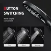 A marketing image showing a black shower head with three different spray patterns: Rain, Mixed, and Massage. Text highlights 'BUTTON SWITCHING' and 'More simple Convenient'. Produktbild-Vorschau