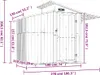 vidaXL Tuinhuis, grijs, 270x130x208,5 cm, verzinkt staal Productafbeelding-voorbeeld 7