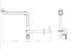 Technical drawing of a plumbing fixture. Produktbild-Vorschau